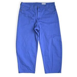 GAP High Rise Barrel Dazzling Blue Jeans Women Plus Sz 35 R